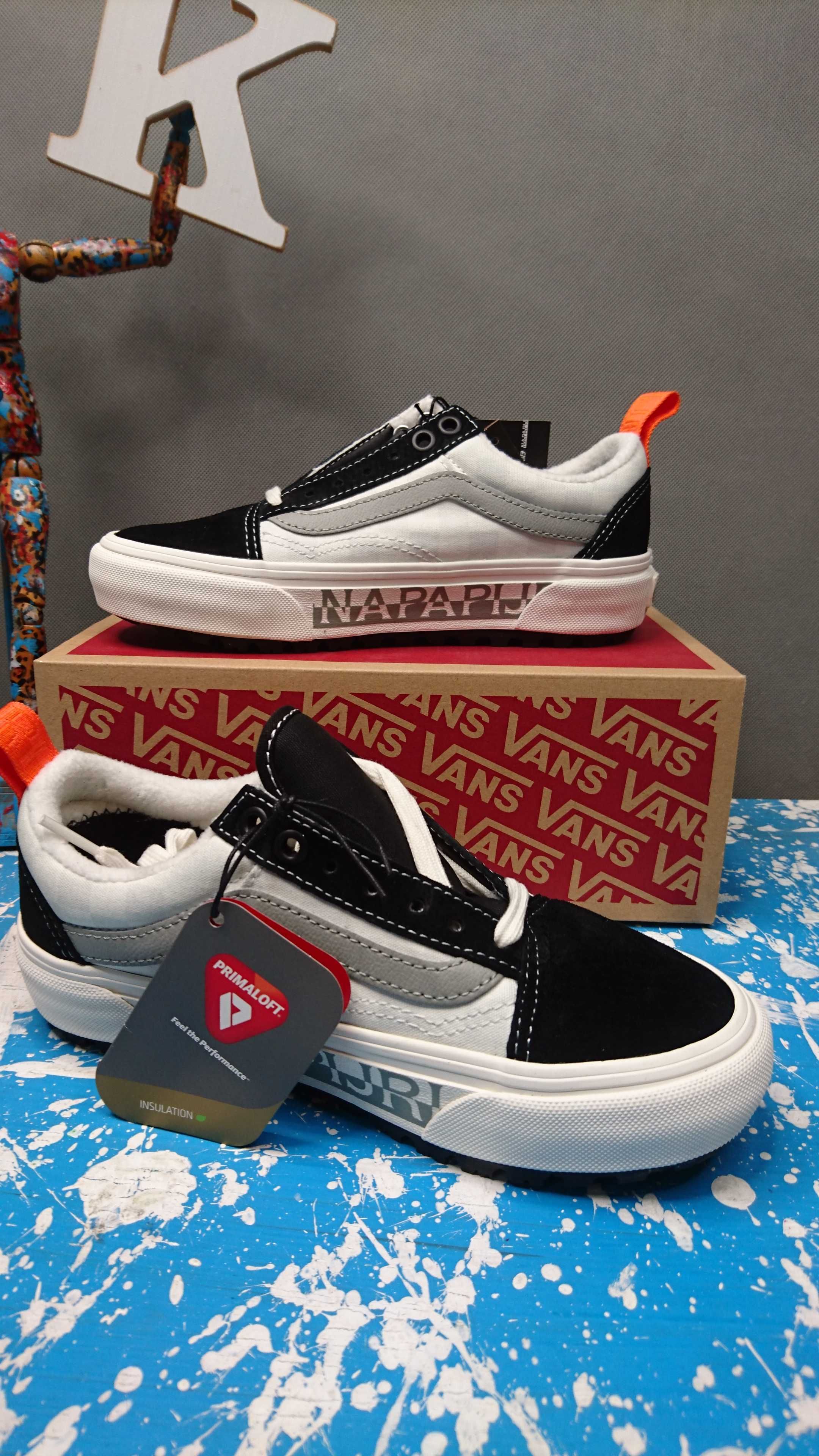 Buty Vans X Napapijri Old Skool Mte1 Forest Fog White R.34,5
