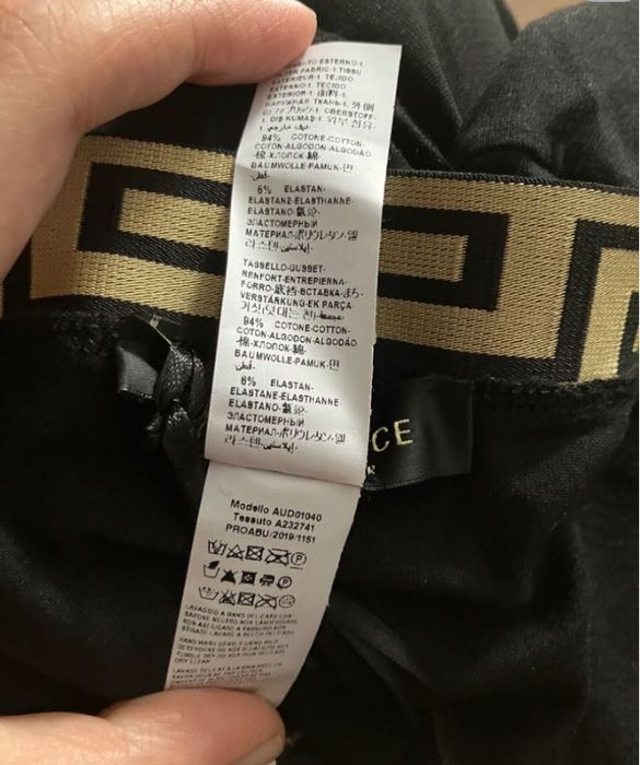 Majtki Versace figi czarne s/m