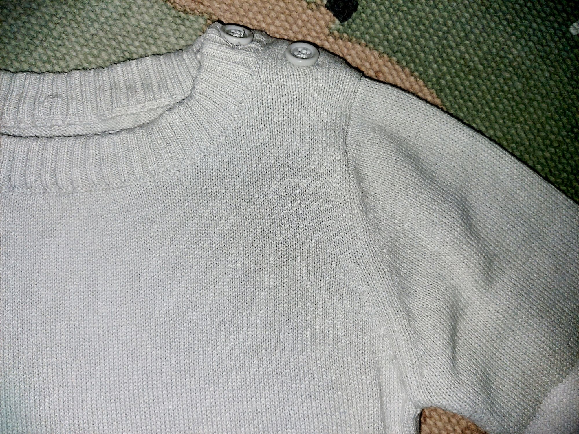 Zestaw H&M, Sinsay: sweter sweterek, rozpinana bluza miś, rozmiar 68