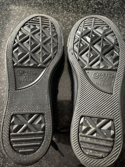 Converse All Star couro preto 38