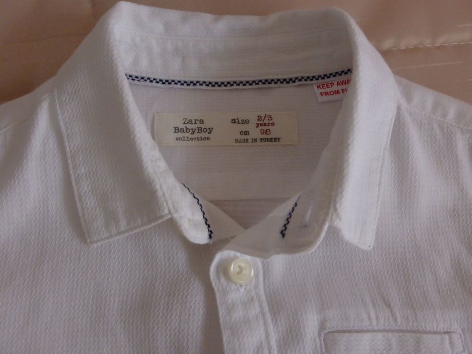 Camisa branca menino 2/3 - Zara