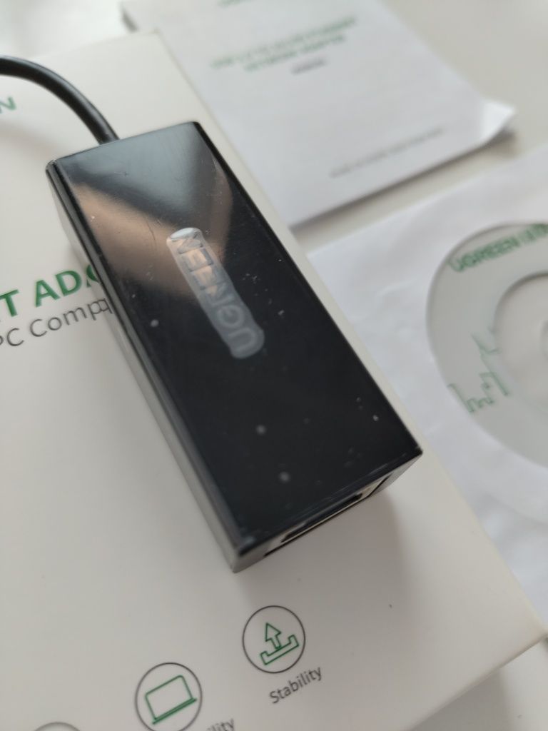 Переходник адаптер сетевой Ugreen USB 2.0 10/100 mb Ethernet Adapter