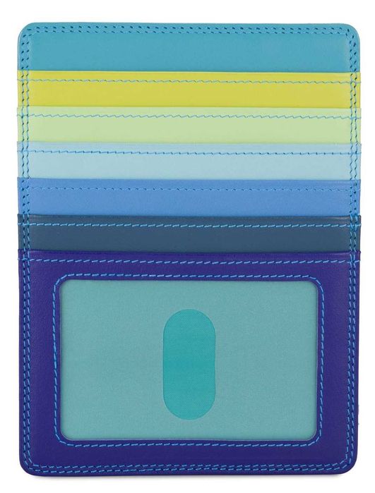 Carteira porta-passaporte deslizante em pele MYWALIT na cor Seascape