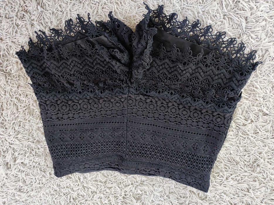 Czarne koronkowe szorty/spodenki H&M