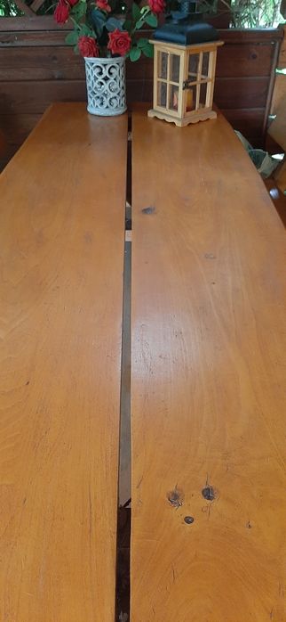 Meble ogrodowe stół i 2 ławy z 4 cm drewna