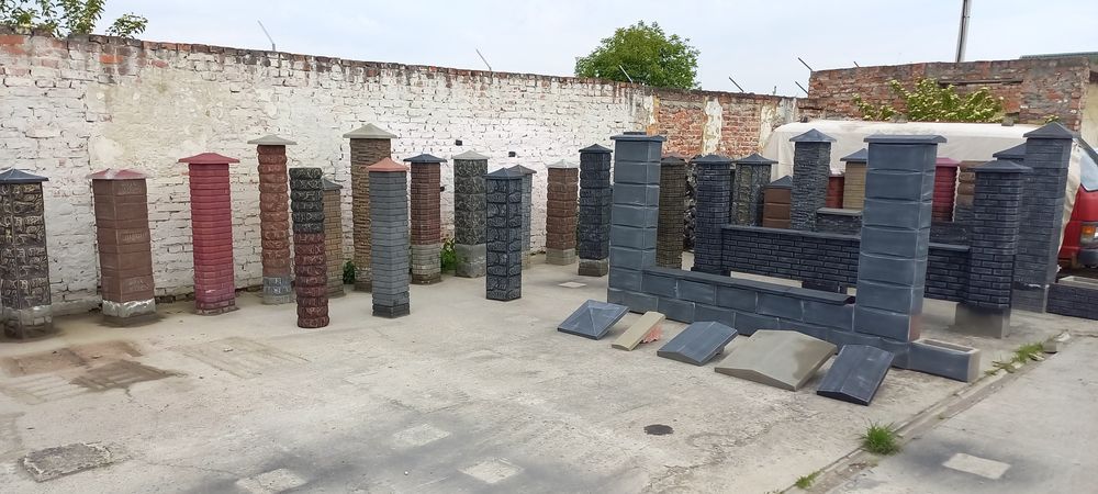 Паркан огорожа, набірні стовпчики, підмурівка, дашки, власне виробниц