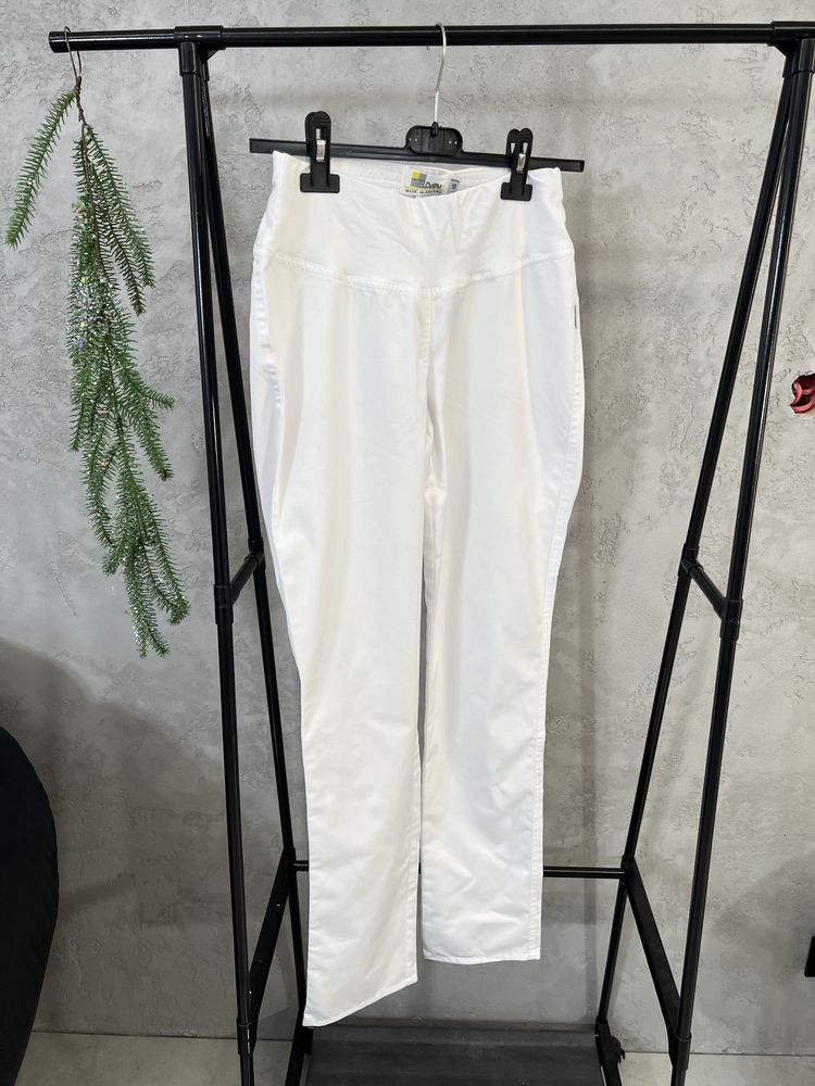 Spodnie medyczne białe xs