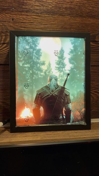 Obrazo lampka pomysł na prezent Geralt Wiedźmin