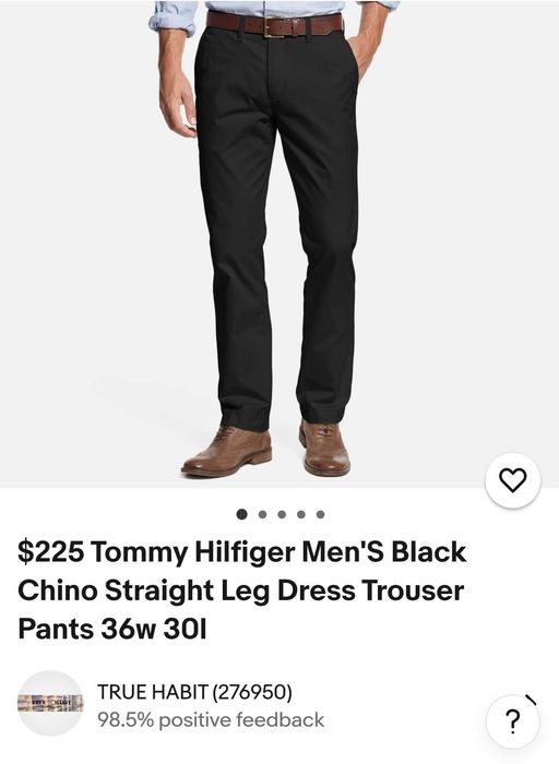 Джинсы (chino Tommy Hilfiger USA w36 black.