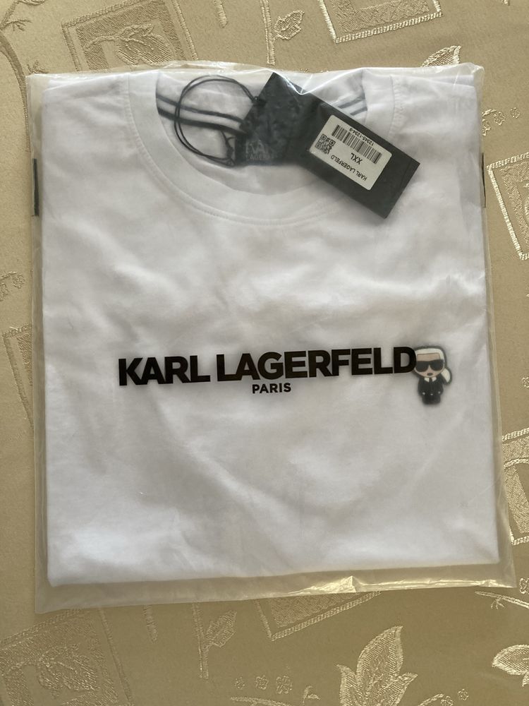 Karl Lagerfeld XXL Biały T-shirt Nowy Oryginał