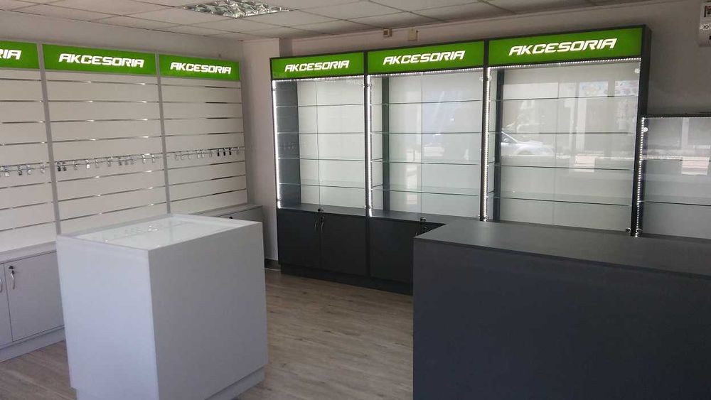 sklep meble sklepowe stoisko handlowe wyspa gabloty lady CAŁA POLSKA