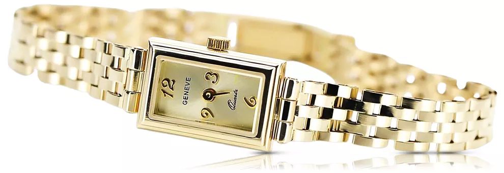 Prześliczny 14k damski złoty zegarek Geneve lw018y Katowice biżuteria