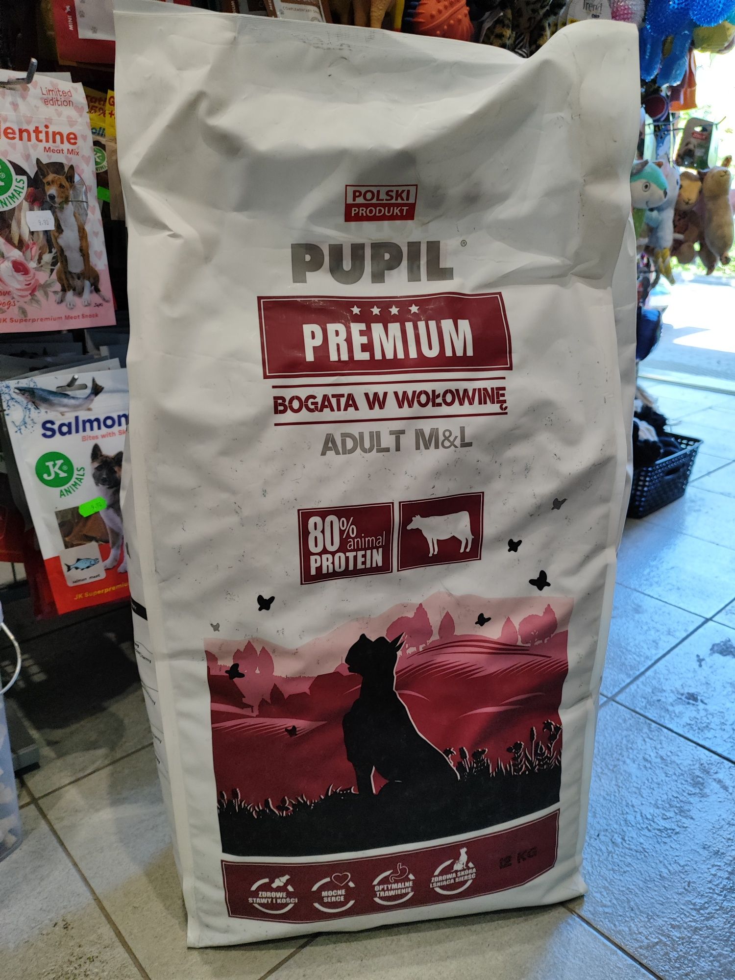 Pupil Premium karma sucha z wołowiną dla dużych psów 12kg