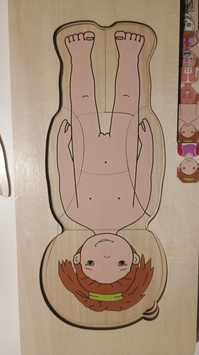 Drewniana układanka ciało człowieka puzzle edukacyjne Playtive