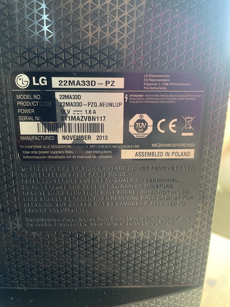 Monitor LG z tv telewizor