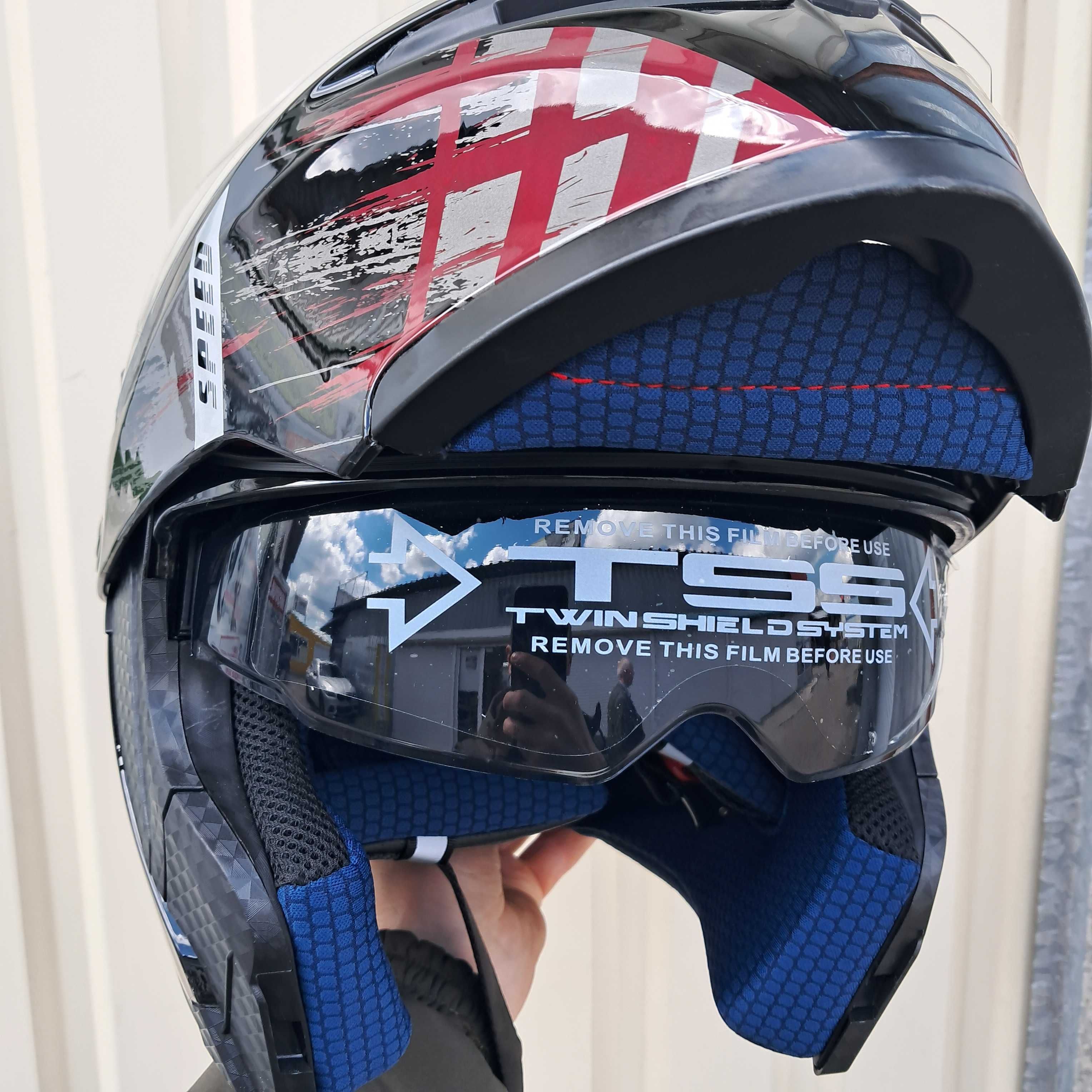 Шлем модуляр трансформер LVS Speed gloss XL