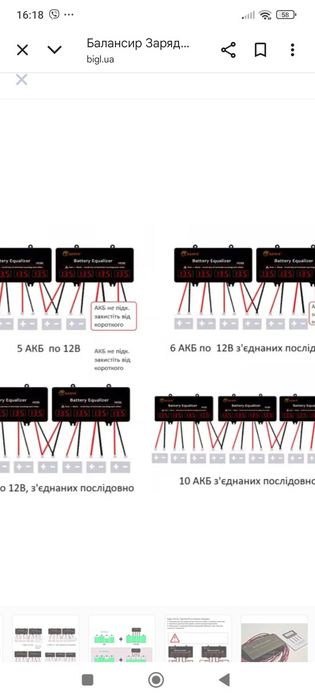 Балансири  для акумуляторів MAZAVA