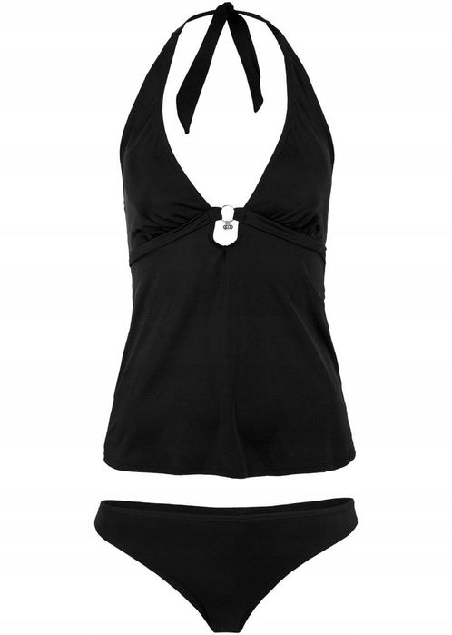 B.P.C tankini czarne wiązane z figami 46.