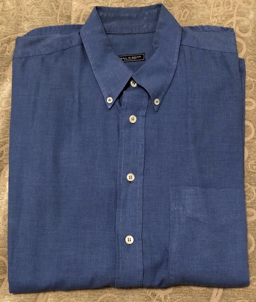 2 Camisas Pull and Bear e American Eagle azul clássicas