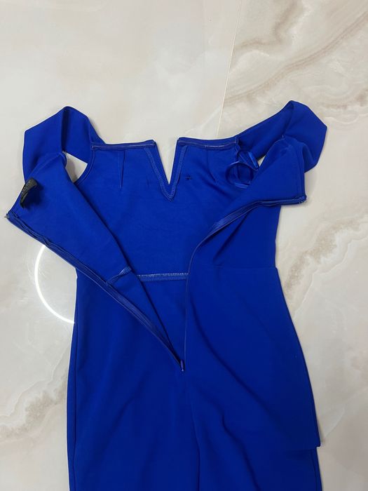 Sukienka maxi studniówka wesele niebieska XS