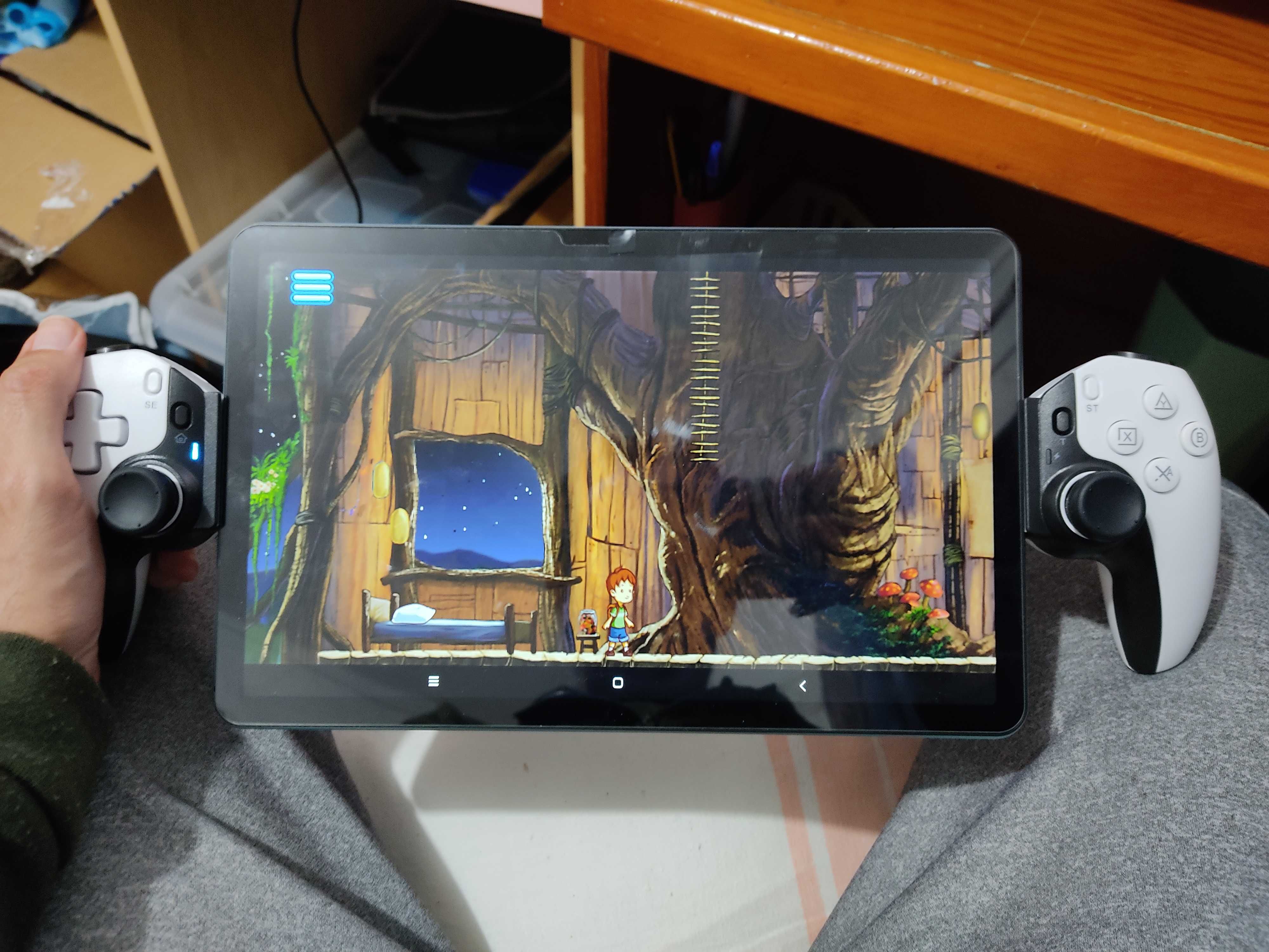 Gamepad para telemóvel na horizontal ou Tablet mesmo grande de 11"