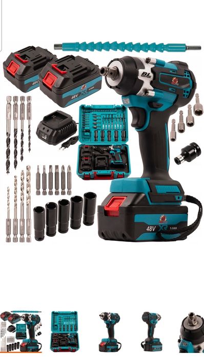 Klucz udarowy Zakrętarka  Udarowa  akumulatorowa 1100Nm najmocniejszy