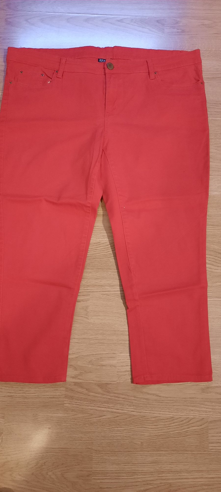 Spodnie rurki 46 Janina czerwone