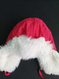 Тепла , утеплена флісом зимова шапка для дівчинки
