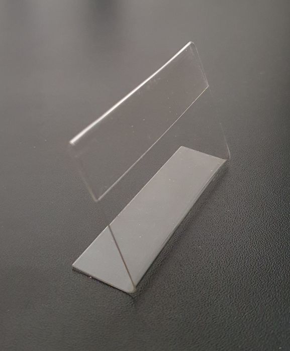 Цінникотримач (підставка для цінників) L-подібний, розміром 60×40 мм.