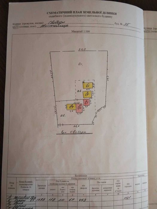 Земельна ділянка по вул. Свободи з будинком під реконструкцію