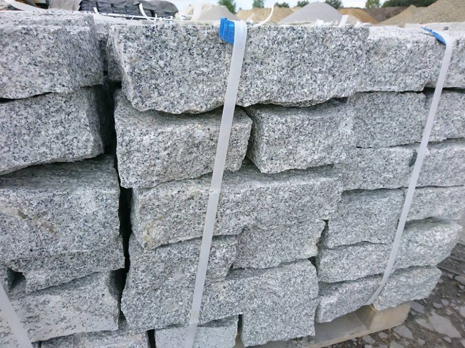 Granit kostka kamień murowy palisady granitowe