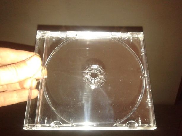 Caixas de cds com bandeja preta ou transparente