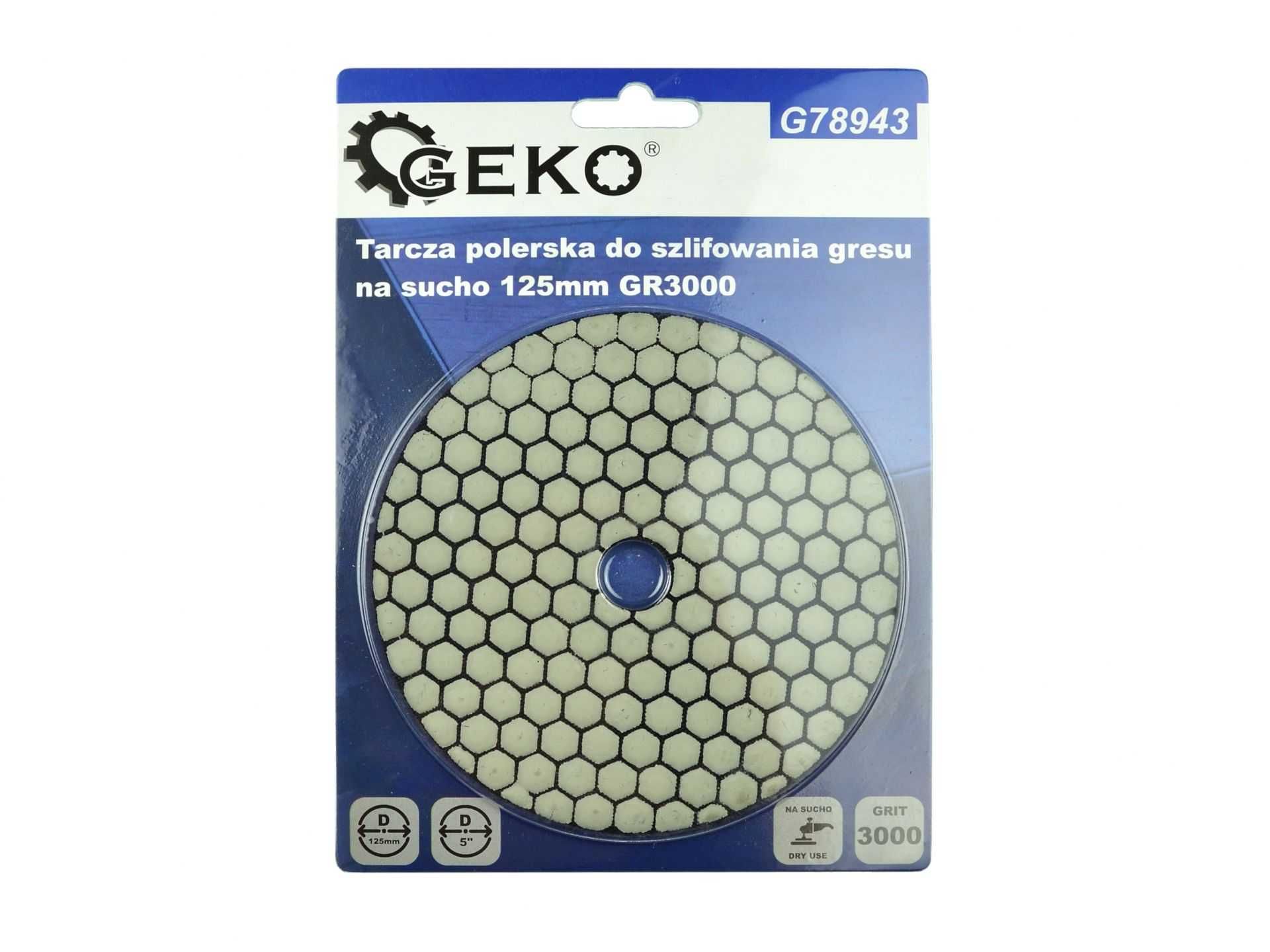 Tarcza polerska do szlifowania gresu na sucho 125mm GR3000 Geko G78943