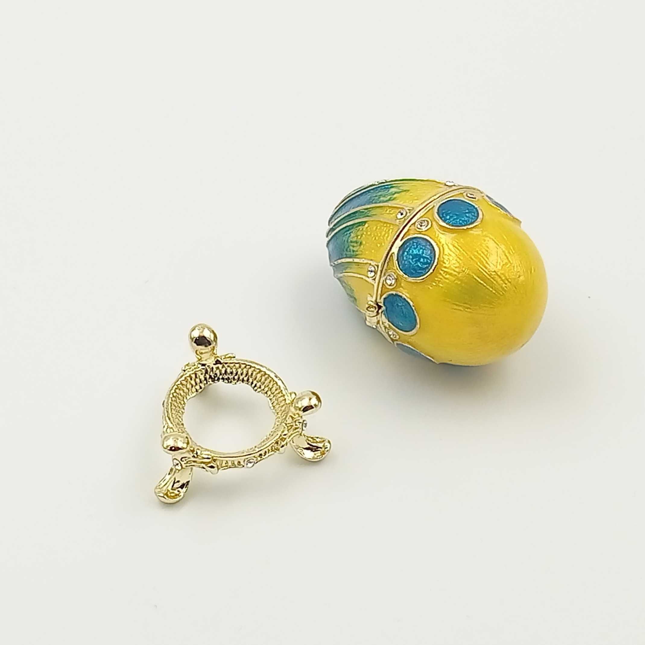 Jajko jajo faberge pojemniki szkatułka zielone styl mandaryński