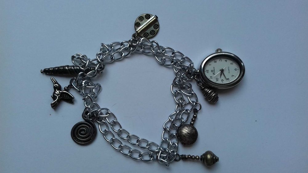 Bransoletka z zegarkiem, zegarek damski, hand made