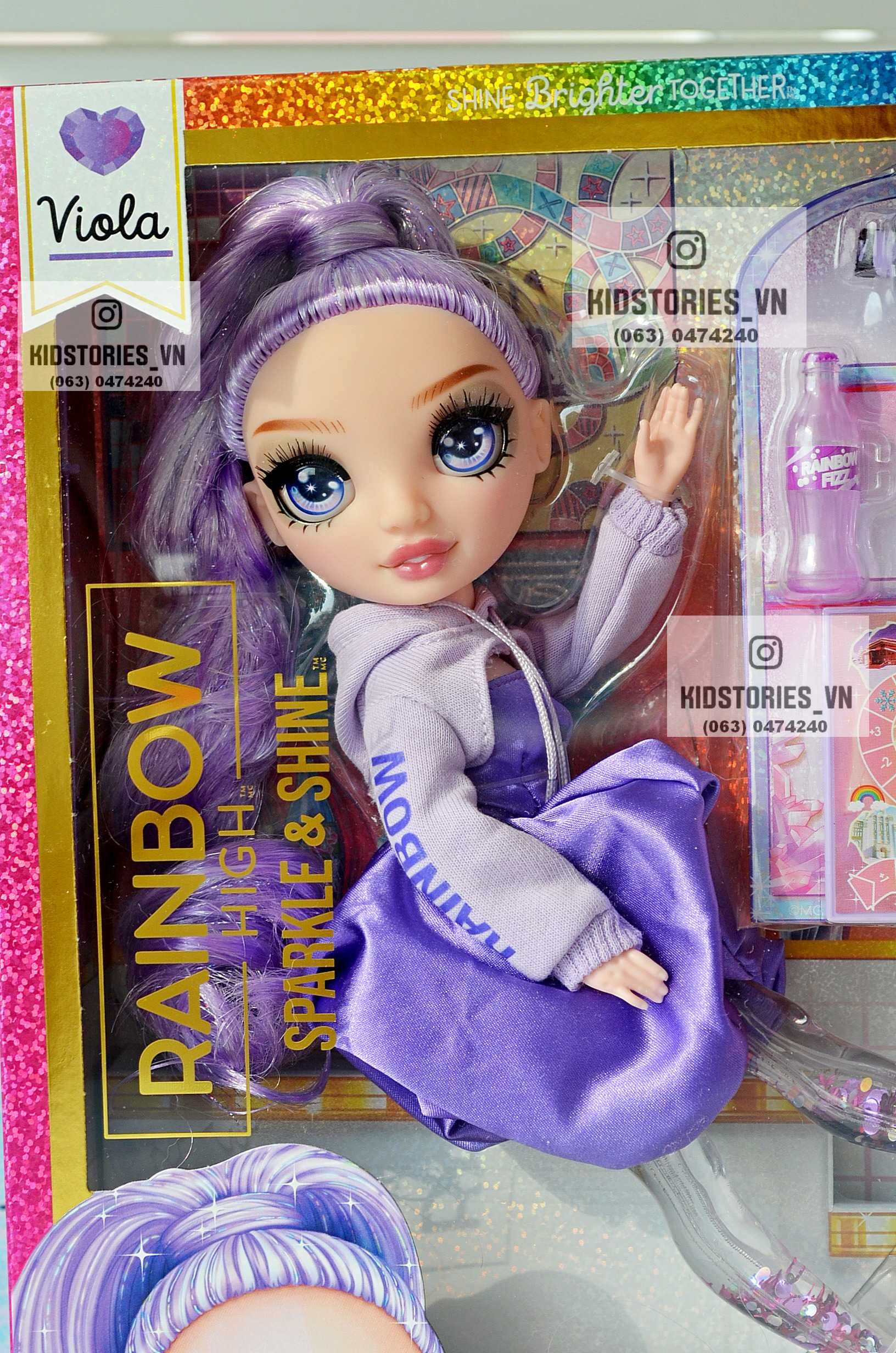 Rainbow High Sparkle & Shine Viola лялька рейнбоу хай блиск і сяйво