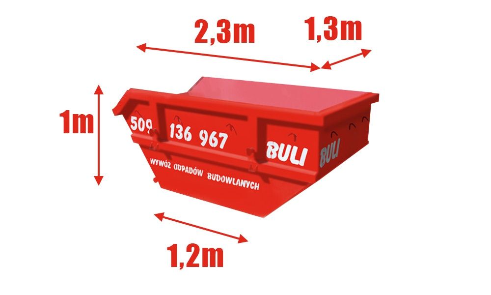 Wynajem kontenerów wywóz gruzu, Kontener KP 7 Worki BIG BAG Warszawa