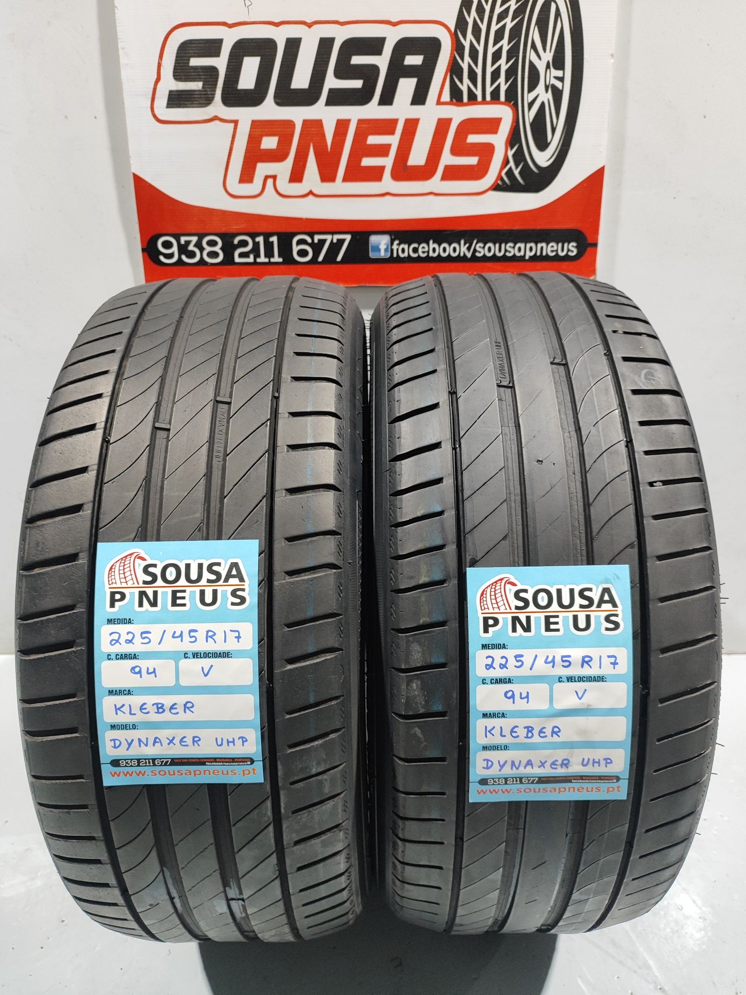 2 pneus semi novos 225-45R17 Kleber - Oferta dos Portes