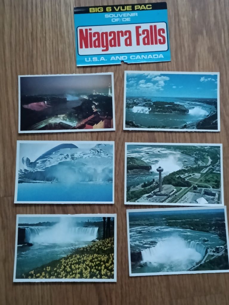 Bela coleção de seis postais Cataratas de Niágara