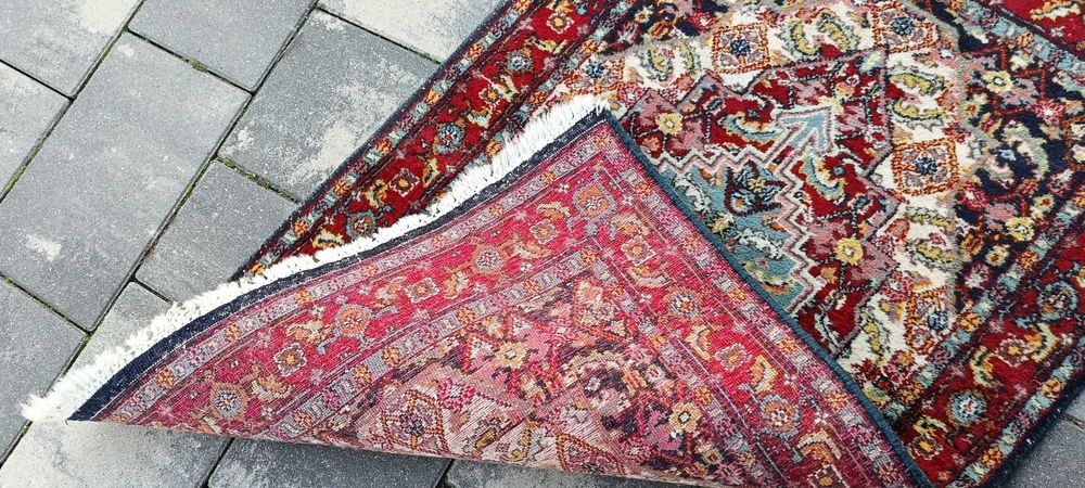 Kashan dywan wełniany tkany ręcznie 98 x 59 cm wełna perski