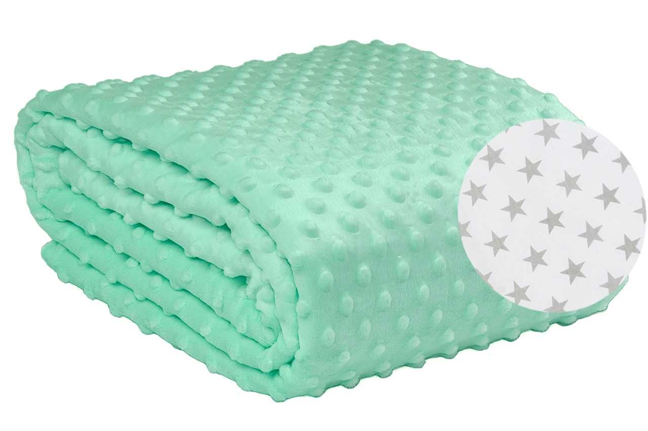 Przejściowy Zimowy Letni Kocyk Do Wózka Kołyski 50x75 Minky Premium