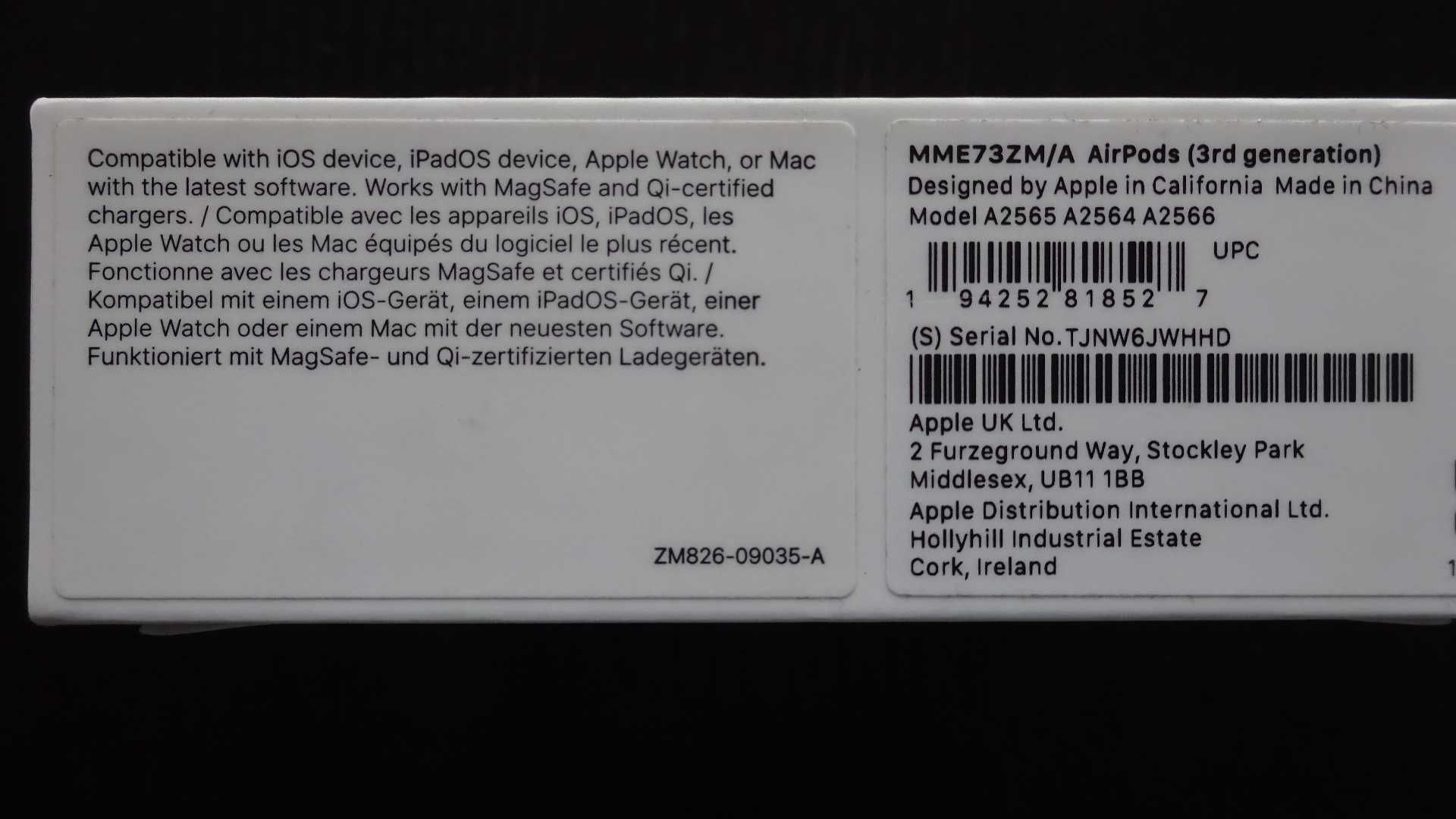 Słuchawki Apple AirPods 3 generacja MME73ZM/A