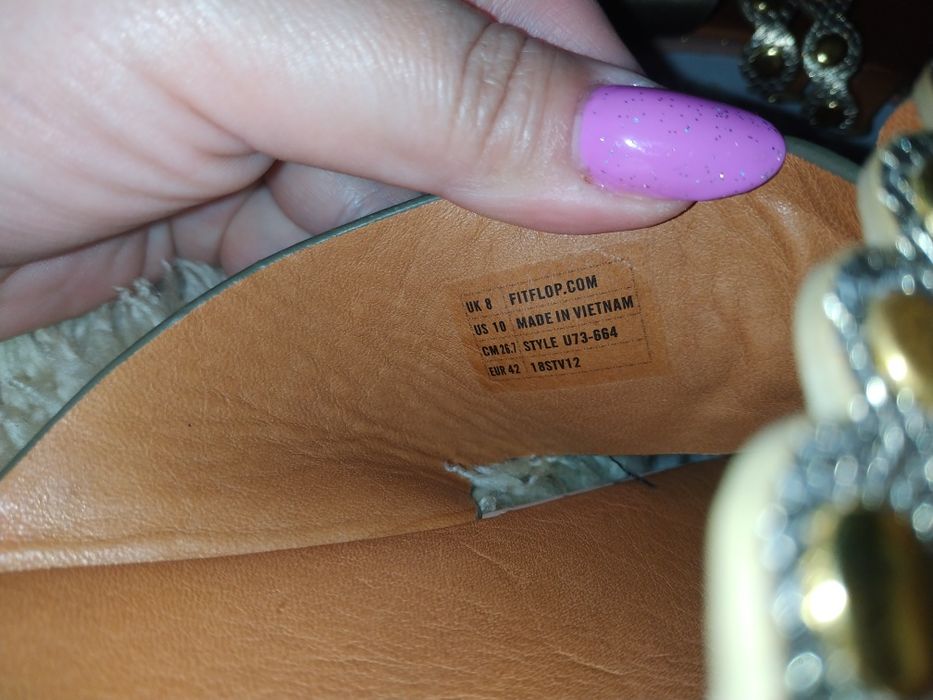 Fitflop шкіряні шльопанці 42 р по устілці 27.5 см ширина 10 см