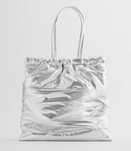 Zara metaliczna torebka typu shopper torba na ramie