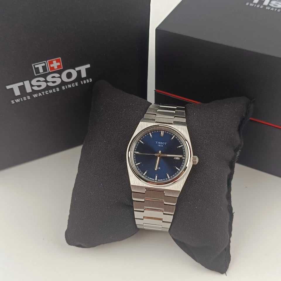 Годинник синій Tissot prx powermatic 80 Топовий