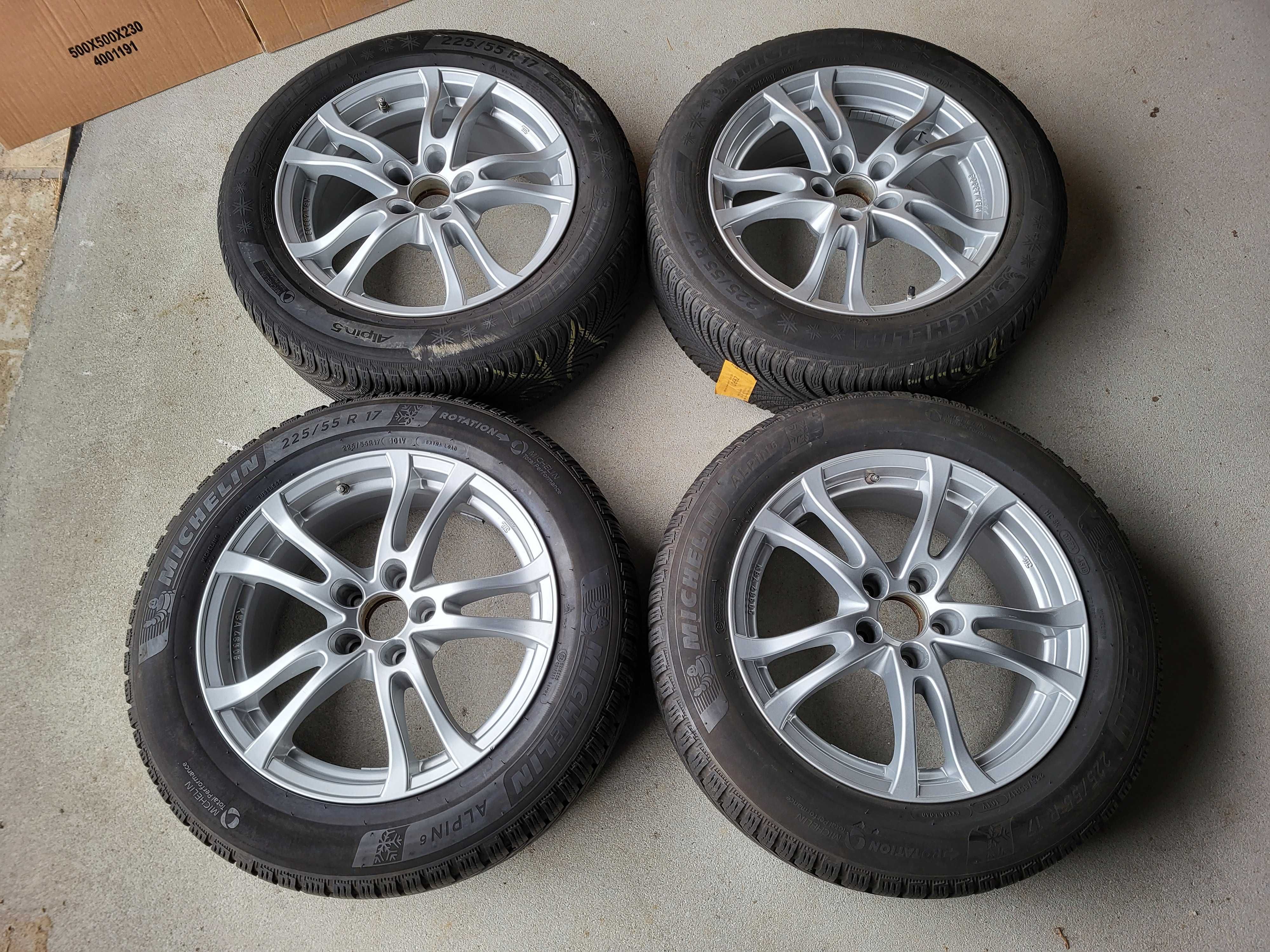 [K272] Koła zimowe 17 Cali 5x112 Michelin 225/55/17 7mm Audi VW