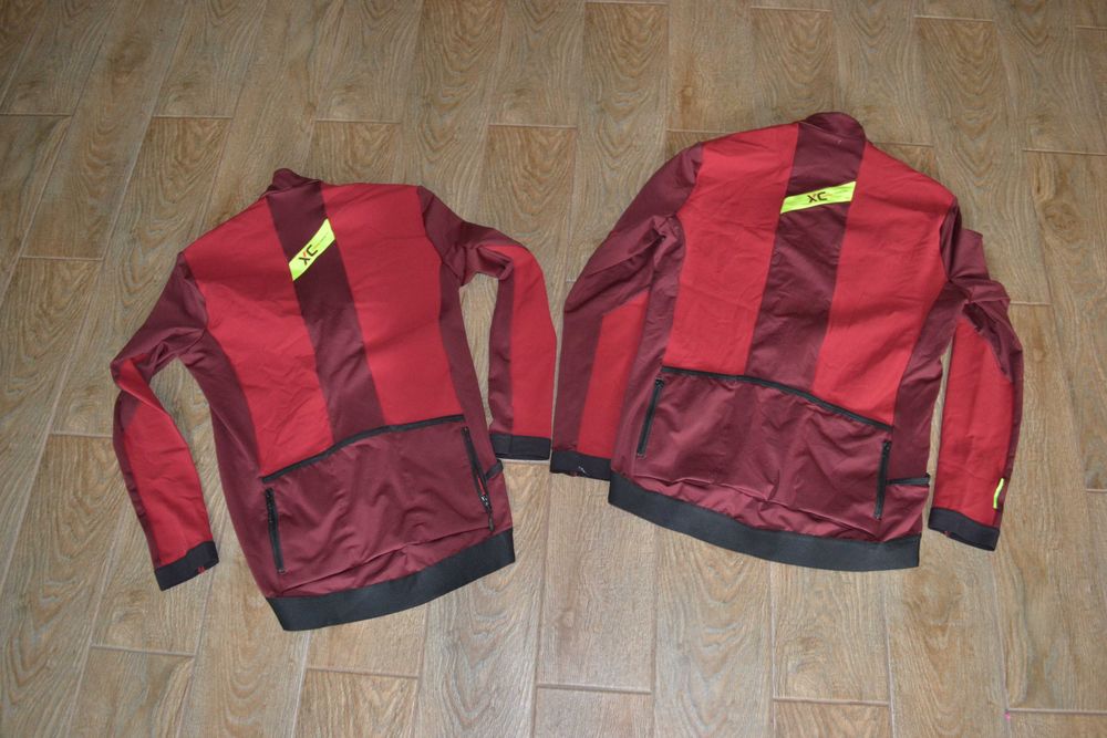 Яркая велокуртка джерси с длинным рукавом MTB Rockrider M-L-XL