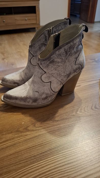 Kowbojki, botki skóra , Giulio santoro