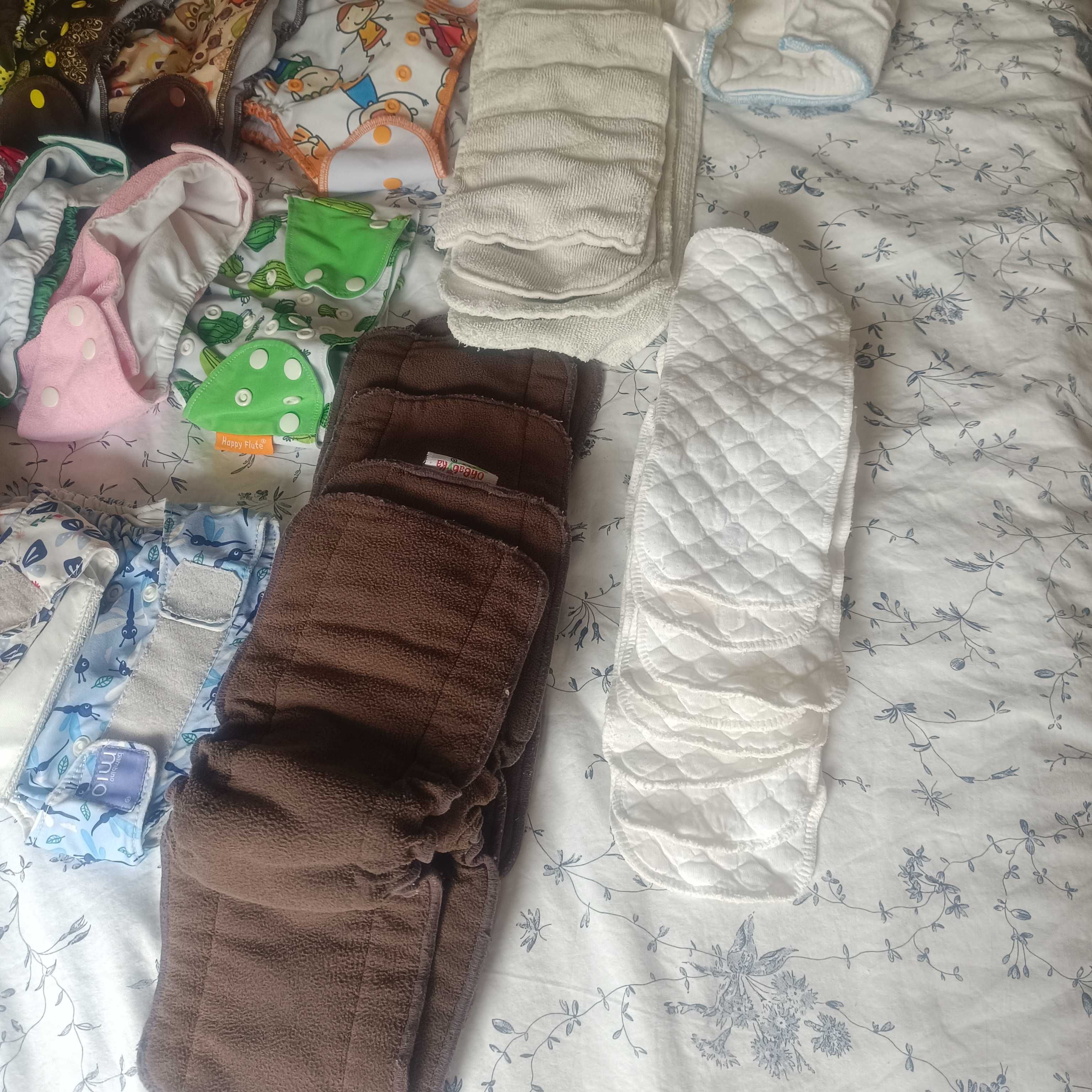 Pack fraldas reutilizáveis e absorventes