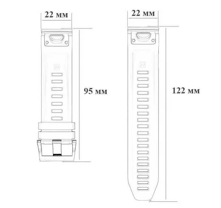 Силиконовый ремешок для часов Garmin Fenix/ Forerunner 935/ 945